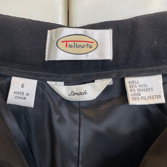 Talbots Women's Sz 6 Wool Stretch Dress Pants Black Straight Leg - Picture 8 of 11